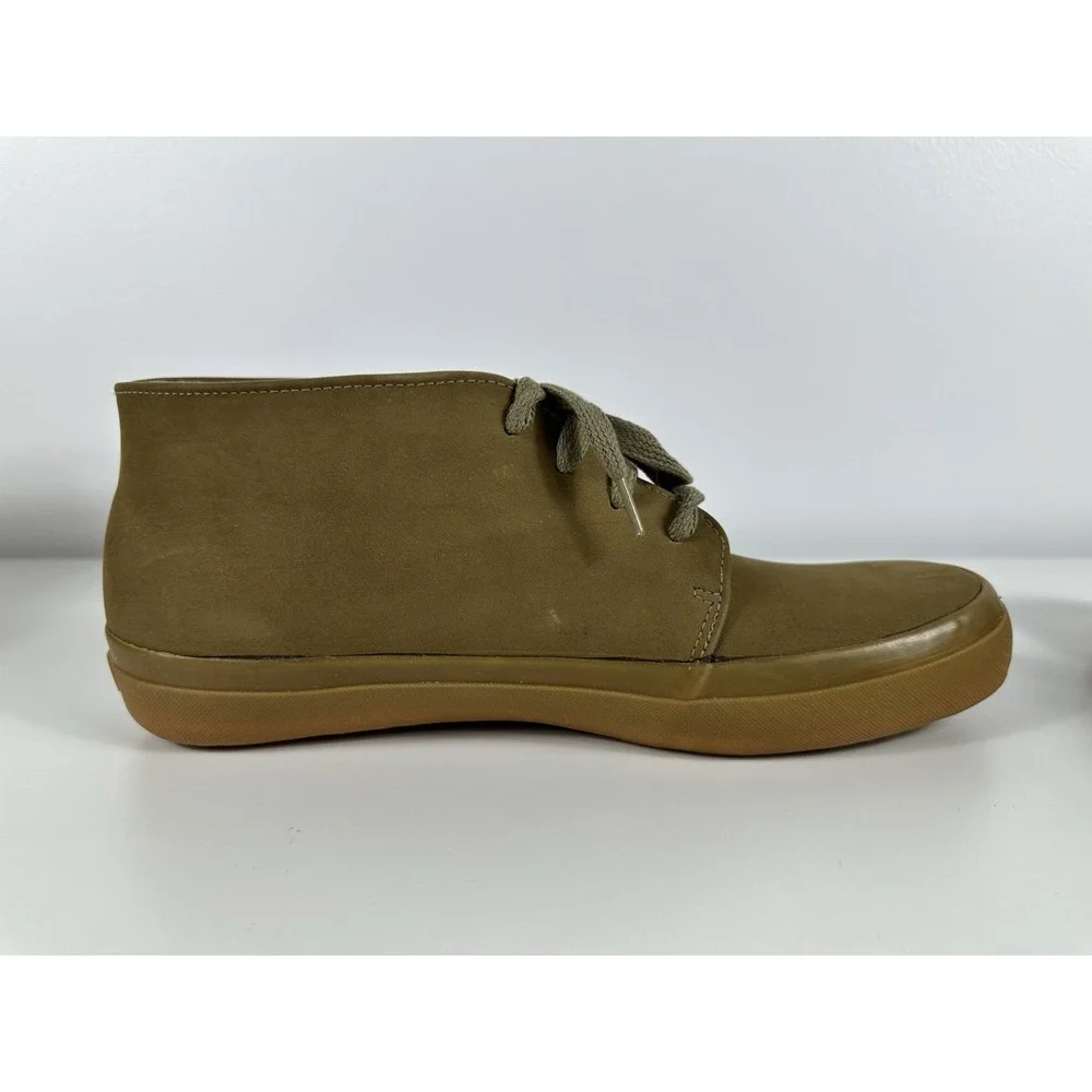 L.L. Bean Khaki‎ Leather Chukka Boots Mens 10 1/2 M Lace Up NEW